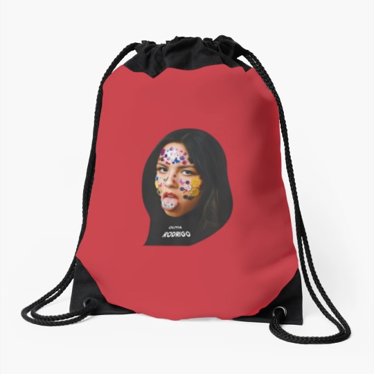 Discover Olivia Rodrigo Stick Face Vintage Drawstring Bags