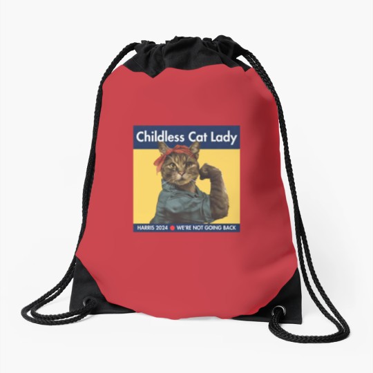 Discover Harris 2024 Drawstring Bags | Childless Cat Lady | Kamala Harris Drawstring Bags