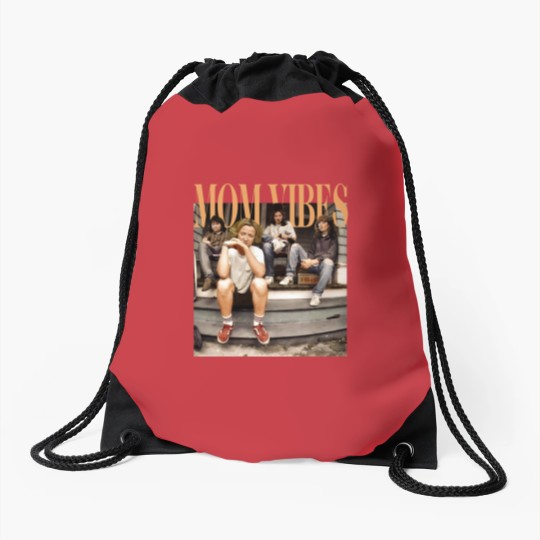 Discover Mom Vibes Thug Life Drawstring Bags, 90s Mom Vibes Drawstring Bags, Mother's Day Gift