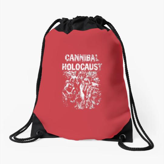 Discover Shop Men_s Cannibal Holocaust White Stake Vintage Drawstring Bags NO NUNS Vampire Drawstring Bags