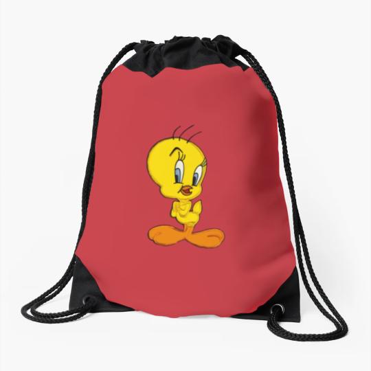 Discover Vintage 90s Warner Bros Tweety Bird Drawstring Bags XL White Crewneck