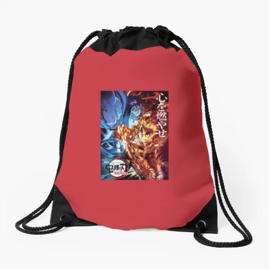 Discover Kyojuro Kyo Rengokoo vs Akaza Drawstring Bags