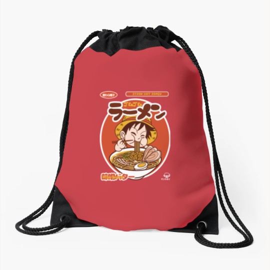 Discover Luffy chibi eating Ramen Drawstring Bags