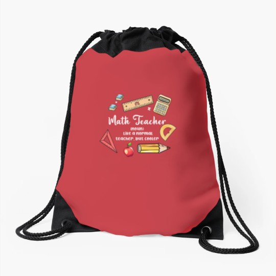 Discover Math Teacher Drawstring Bag - A Practical Gift for Math Fans