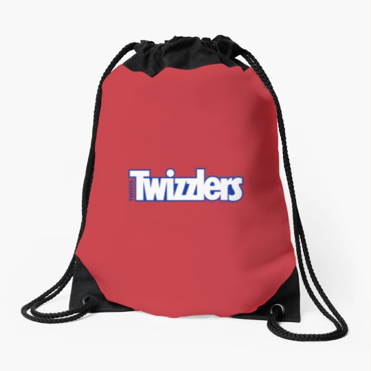 Discover Twizzlers Twists White Blue Logo Distressed Drawstring Bags