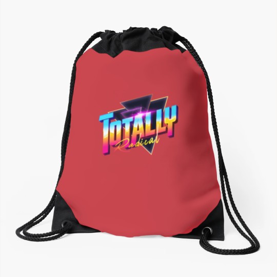 Discover Totally Radical 80s Synthwave Outrun Drawstring Bags