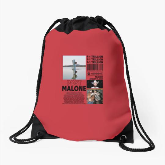 Discover Post Malone Drawstring Bags, F-1 Trillion Album Vintage Drawstring Bags