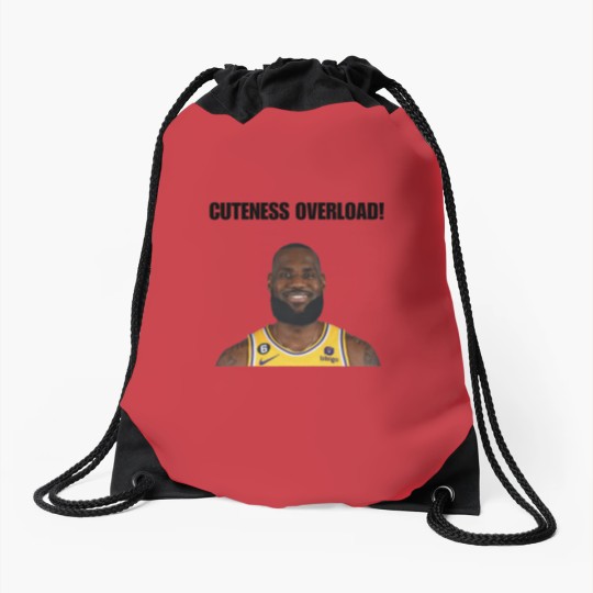Discover My Glorious King LeBron James Cuteness Overload Drawstring Bags - Perfect for Basketball Fans