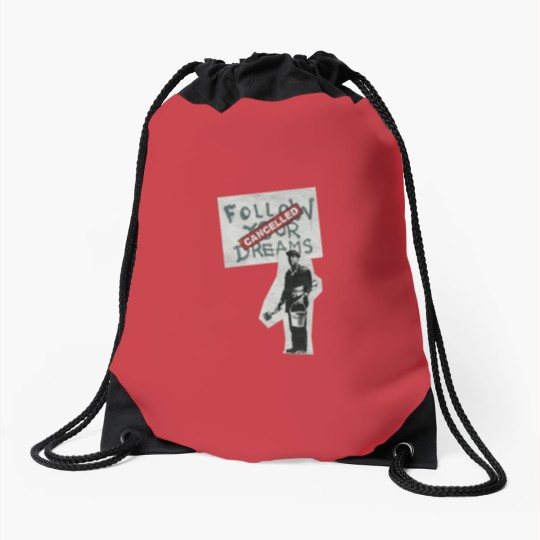 Discover Follow your dreams Bansky Drawstring Bags