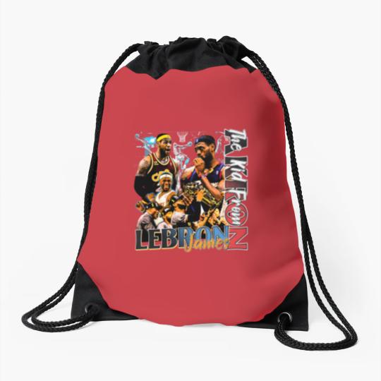 Discover Vintage Lebron James 90s Basketball Bootleg Style Drawstring Bags, Lebron James Drawstring Bags