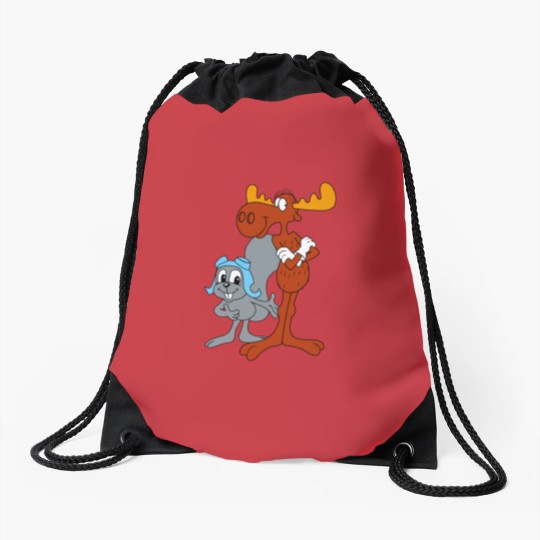 Discover Rocky and Bullwinkle Drawstring Bags