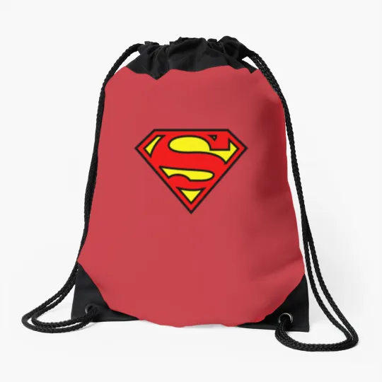 Discover Superman Logo Drawstring Bags