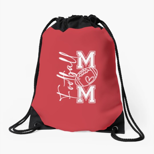 Discover Football Mom Drawstring Bags