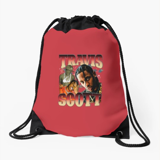 Discover Travis Drawstring Bags, 90's Vintage Rap Drawstring Bags RPLC26