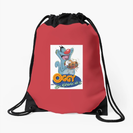Discover Oggy and the cockroaches Drawstring Bags