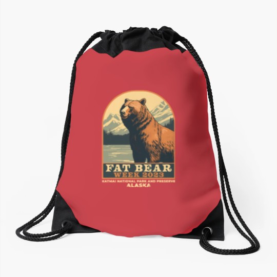 Discover fat bears week - vintage emblem 2024 Drawstring Bags