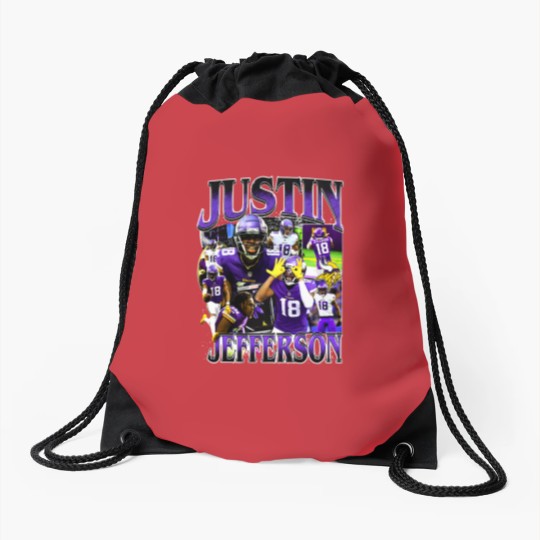 Discover Vintage 90s Graphic Style Justin Jefferson Drawstring Bags