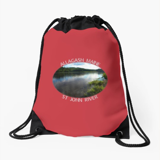 Discover Allagash Maine St John River Old Schoolhouse Roa Drawstring Bags