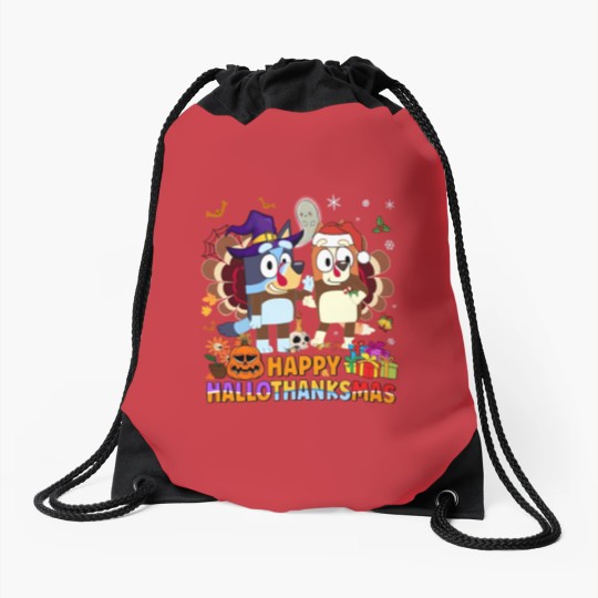 Discover BlueyDad Bingo Halloween Thanksgiving Drawstring Bags