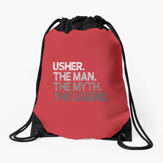Discover Usher Gift The Man Myth Legend Drawstring Bags