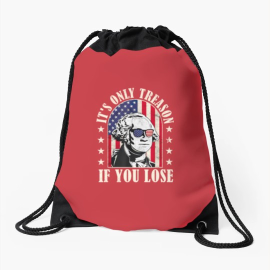 Discover it's only treason if you lose Drawstring Bags