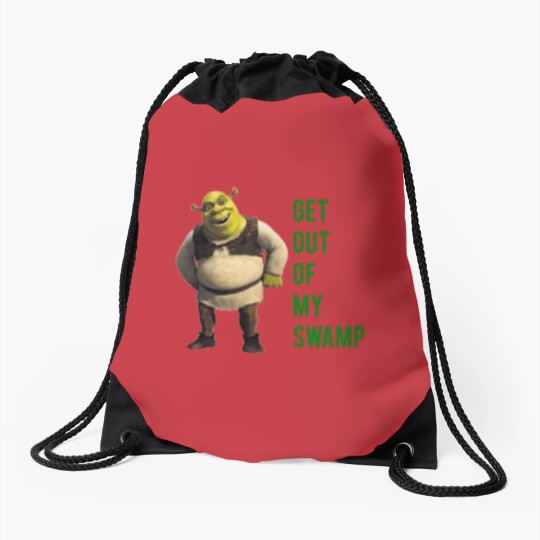 Discover Get out of my swamp Drawstring Bags
