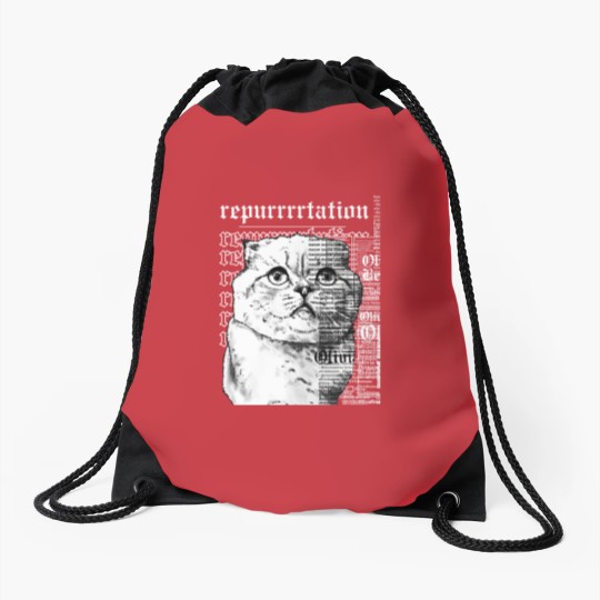 Discover Vintage Reputation Cat Drawstring Bags, Reputation Karma Drawstring Bags