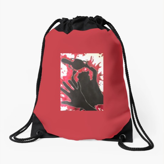 Discover Leather Face Drawstring Bags