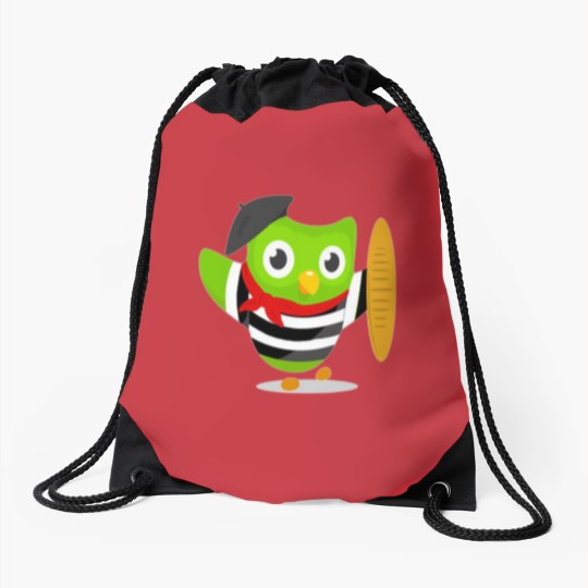Discover Duolingo owl Drawstring Bags