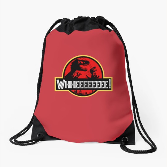 Discover Whheeeee! (Jurassic swingset) - Jurassic Park - Drawstring Bags