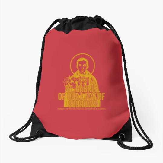 Discover catholicism gold st gabriel of our lady of sorrows saint Drawstring Bags