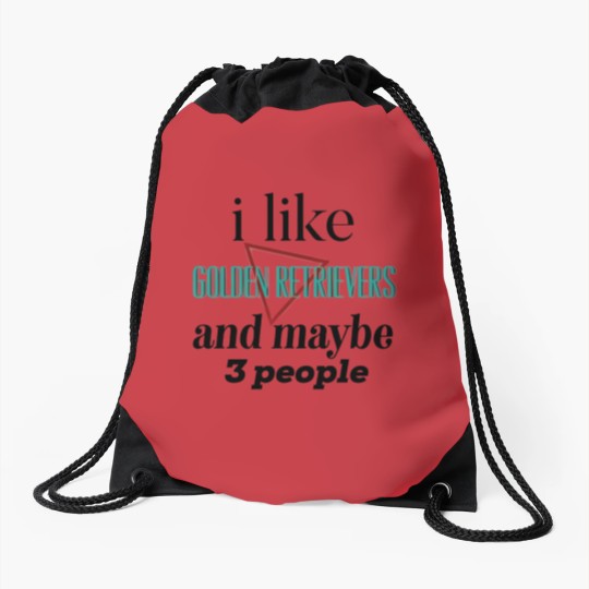 Discover golden retrievers - Golden Retrievers - Drawstring Bags