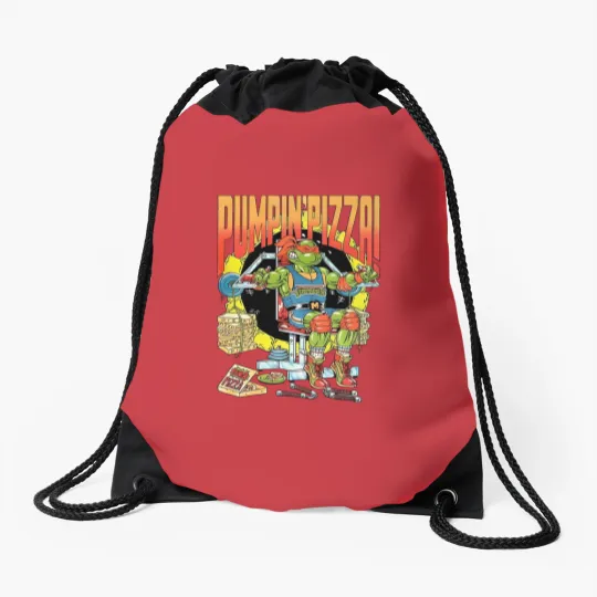 Discover Pumpin' Pizza - Ninja Turtles - Drawstring Bags