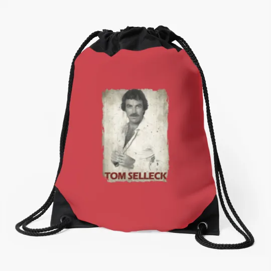 Discover Tom Selleck - Tom Selleck - Drawstring Bags