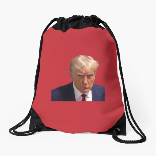 Discover -----------Donald-Trump Mugshot -------- Drawstring Bags