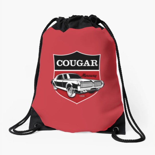 Discover Classic Mercury Cougar crest Drawstring Bags