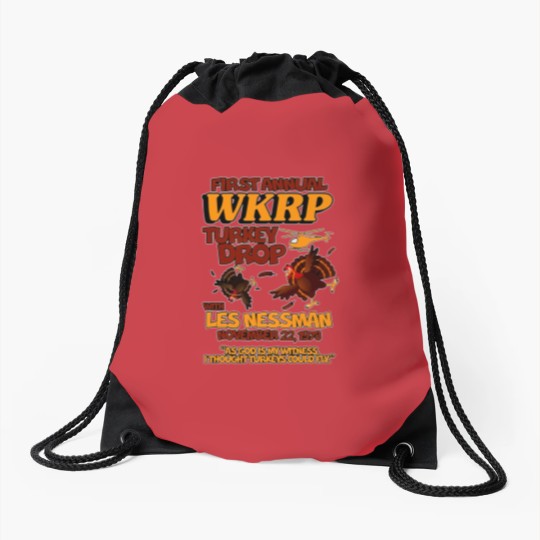 Discover Thanksgiving 1st Annual WKRP Turkey Drop Drawstring Bags