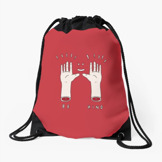 Discover Frightened Rabbit “Be Kind” Hands Drawstring Bags