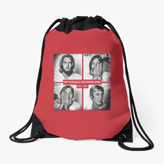 Discover Donald Sutherland Drawstring Bags, Donald Sutherland Tribute Drawstring Bags