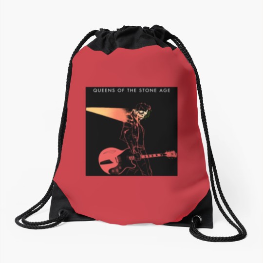 Discover Queens Of The Stone Age Skeleton Guitar Player Drawstring Bags, Queens Of the Stone Age Drawstring Bags