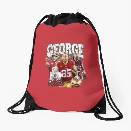 Discover Vintage 90s Graphic Style George Kittle Drawstring Bags, San Francisco Football