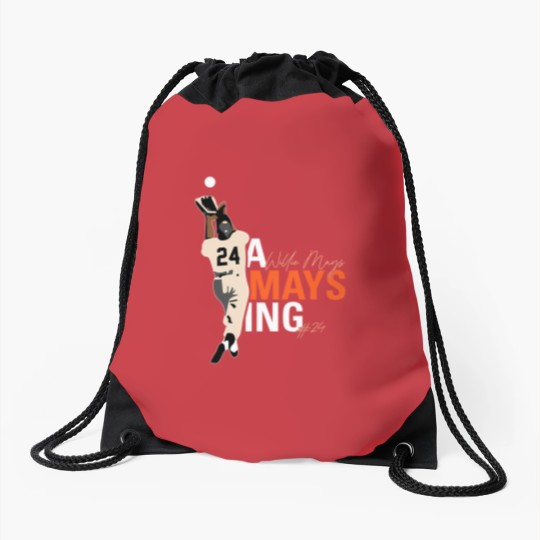 Discover Willie Mays 24 Drawstring Bag - The Catch Hand Draw Design