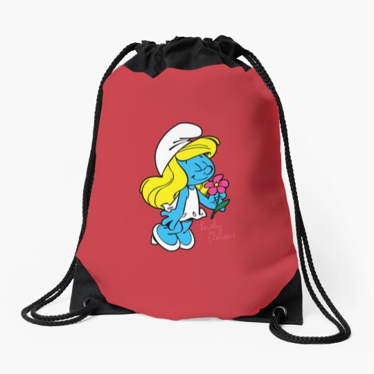 Discover Us The Smuurfs Smurfette Lovely Flowers Unisex Vintage Drawstring Bags
