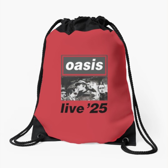 Discover Oasis Live 2025 World Tour  Unisex Drawstring Bags Oasis Band Drawstring Bags