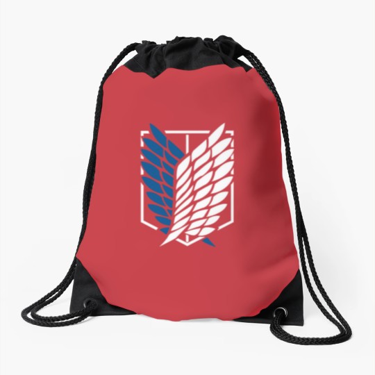Discover Shingeki no kyojin logo Drawstring Bags