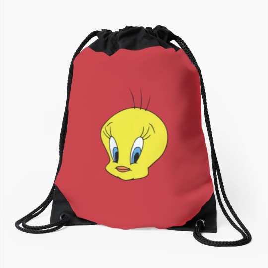Discover Tweety Bird  gender neutral short sleeved Drawstring Bags