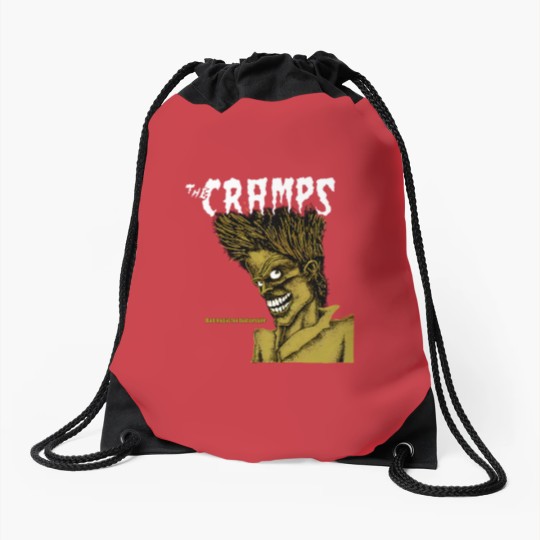 Discover The Cramps Unisex Drawstring Bags: Bad Music For Bad People (Black)