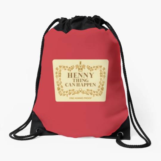 Discover Henny Thing Can Happen Label Family Chrismast Present Gift Drawstring Bags