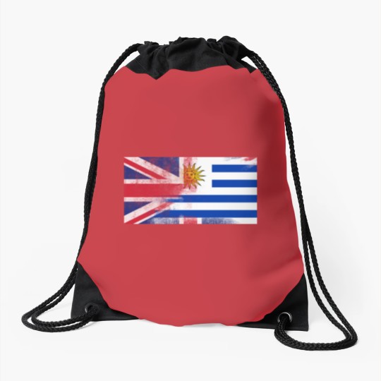 Discover British Uruguayan Half Uruguay Half UK Flag Drawstring Bags