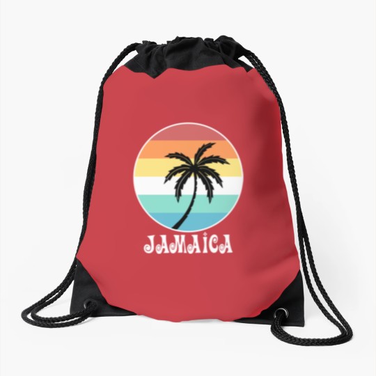 Discover Jamaica Drawstring Bags